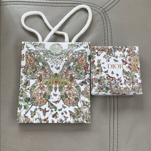 Dior small butterfly square box and shopping bag